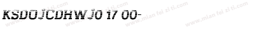 KSDOJCDHWJ0 17 00字体转换